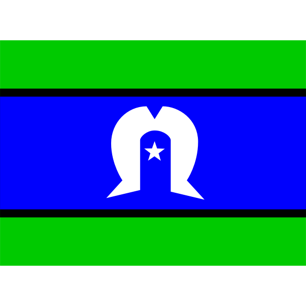 Torres Strait Islander flag vector drawing